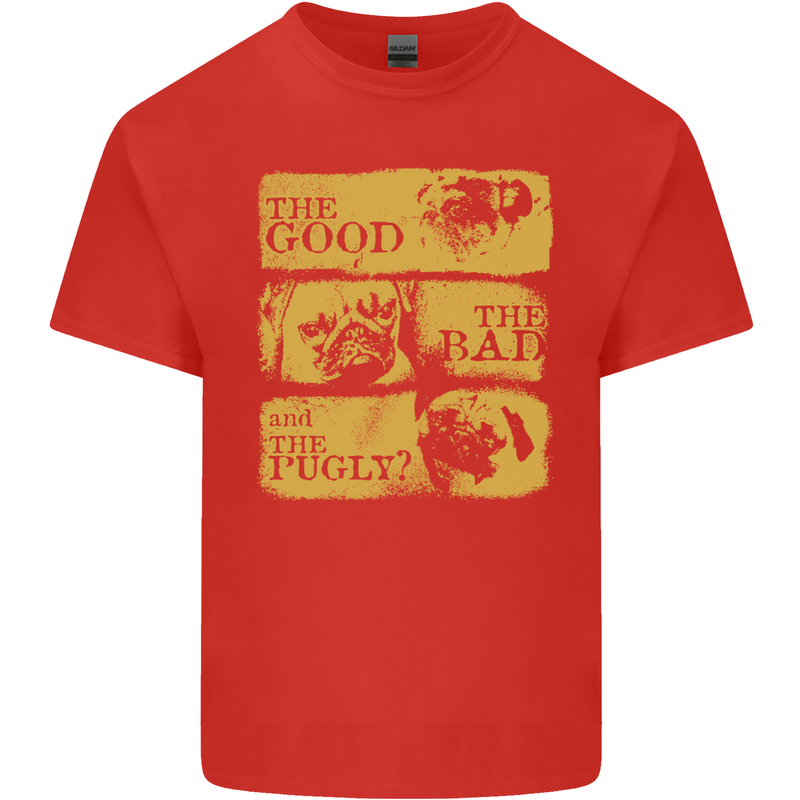 The Good the Bad the Pugly Funny Pug Kids T-Shirt Childrens Red