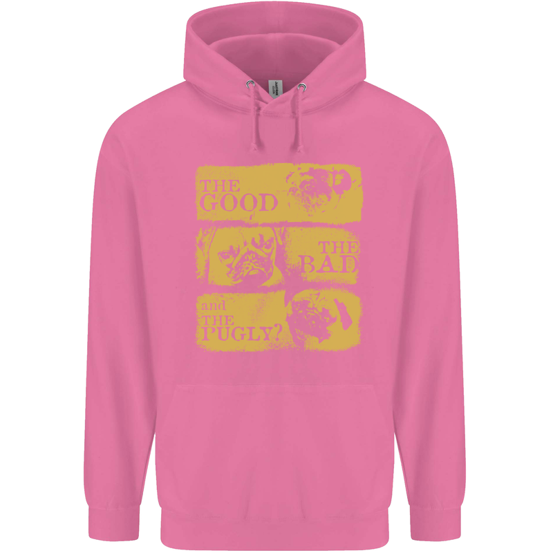 The Good the Bad the Pugly Funny Pug Mens 80% Cotton Hoodie Azelea