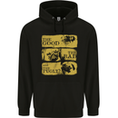 The Good the Bad the Pugly Funny Pug Mens 80% Cotton Hoodie Black