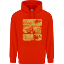 The Good the Bad the Pugly Funny Pug Mens 80% Cotton Hoodie Bright Red