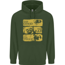 The Good the Bad the Pugly Funny Pug Mens 80% Cotton Hoodie Forest Green