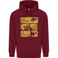 The Good the Bad the Pugly Funny Pug Mens 80% Cotton Hoodie Maroon