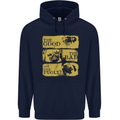 The Good the Bad the Pugly Funny Pug Mens 80% Cotton Hoodie Navy Blue