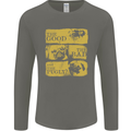 The Good the Bad the Pugly Funny Pug Mens Long Sleeve T-Shirt Charcoal