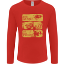 The Good the Bad the Pugly Funny Pug Mens Long Sleeve T-Shirt Red