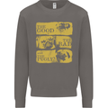 The Good the Bad the Pugly Funny Pug Mens Sweatshirt Jumper Charcoal