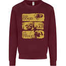 The Good the Bad the Pugly Funny Pug Mens Sweatshirt Jumper Maroon