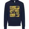 The Good the Bad the Pugly Funny Pug Mens Sweatshirt Jumper Navy Blue