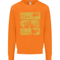 The Good the Bad the Pugly Funny Pug Mens Sweatshirt Jumper Orange