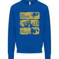 The Good the Bad the Pugly Funny Pug Mens Sweatshirt Jumper Royal Blue