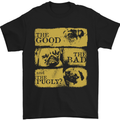 The Good the Bad the Pugly Funny Pug Mens T-Shirt Cotton Gildan Black
