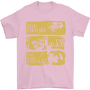 The Good the Bad the Pugly Funny Pug Mens T-Shirt Cotton Gildan Light Pink