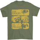 The Good the Bad the Pugly Funny Pug Mens T-Shirt Cotton Gildan Military Green