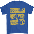 The Good the Bad the Pugly Funny Pug Mens T-Shirt Cotton Gildan Royal Blue