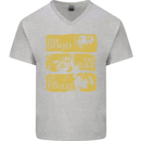 The Good the Bad the Pugly Funny Pug Mens V-Neck Cotton T-Shirt Sports Grey