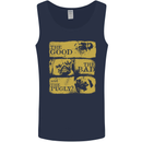 The Good the Bad the Pugly Funny Pug Mens Vest Tank Top Navy Blue