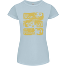 The Good the Bad the Pugly Funny Pug Womens Petite Cut T-Shirt Light Blue