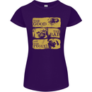 The Good the Bad the Pugly Funny Pug Womens Petite Cut T-Shirt Purple