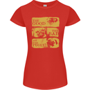The Good the Bad the Pugly Funny Pug Womens Petite Cut T-Shirt Red