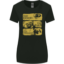 The Good the Bad the Pugly Funny Pug Womens Wider Cut T-Shirt Black