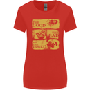 The Good the Bad the Pugly Funny Pug Womens Wider Cut T-Shirt Red