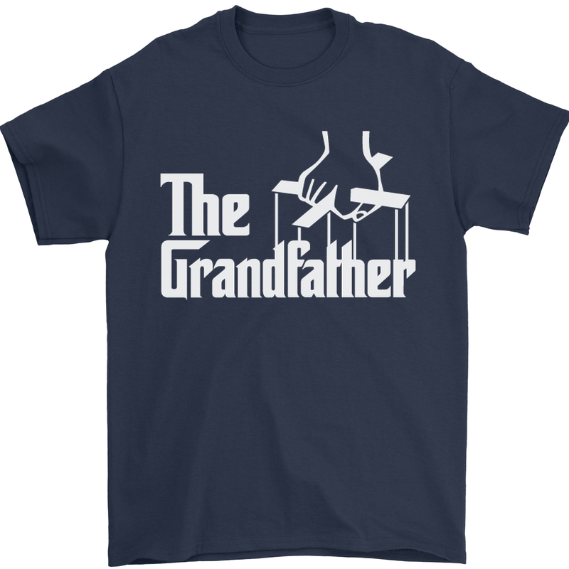 The Grandfather Grandad Grandparent's Day Mens T-Shirt Cotton Gildan Navy Blue