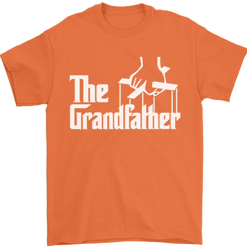 The Grandfather Grandad Grandparent's Day Mens T-Shirt Cotton Gildan Orange