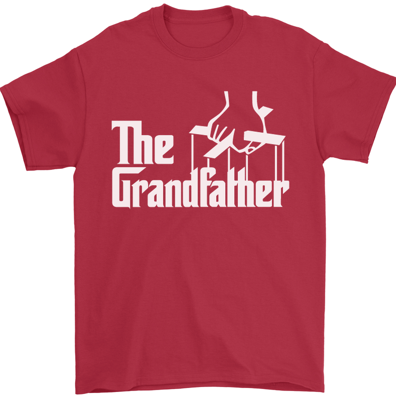 The Grandfather Grandad Grandparent's Day Mens T-Shirt Cotton Gildan Red