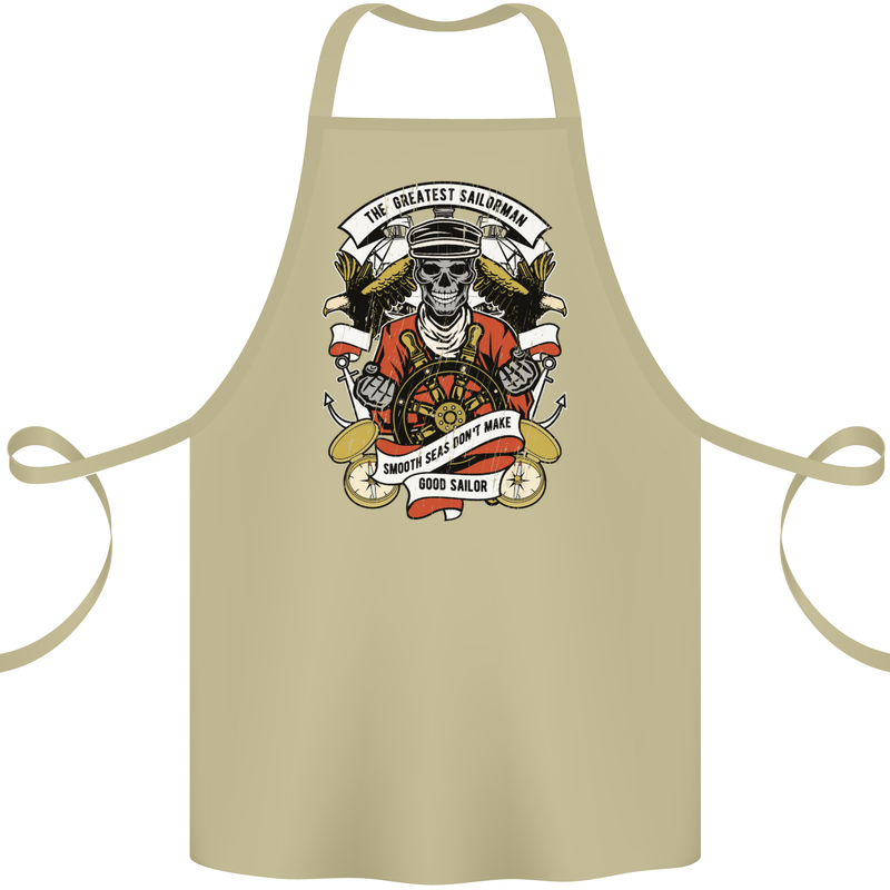 The Greatest Sailorman Sailing Sailor Cotton Apron 100% Organic Khaki