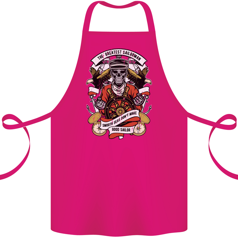 The Greatest Sailorman Sailing Sailor Cotton Apron 100% Organic Pink