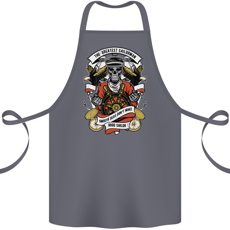 The Greatest Sailorman Sailing Sailor Cotton Apron 100% Organic Steel