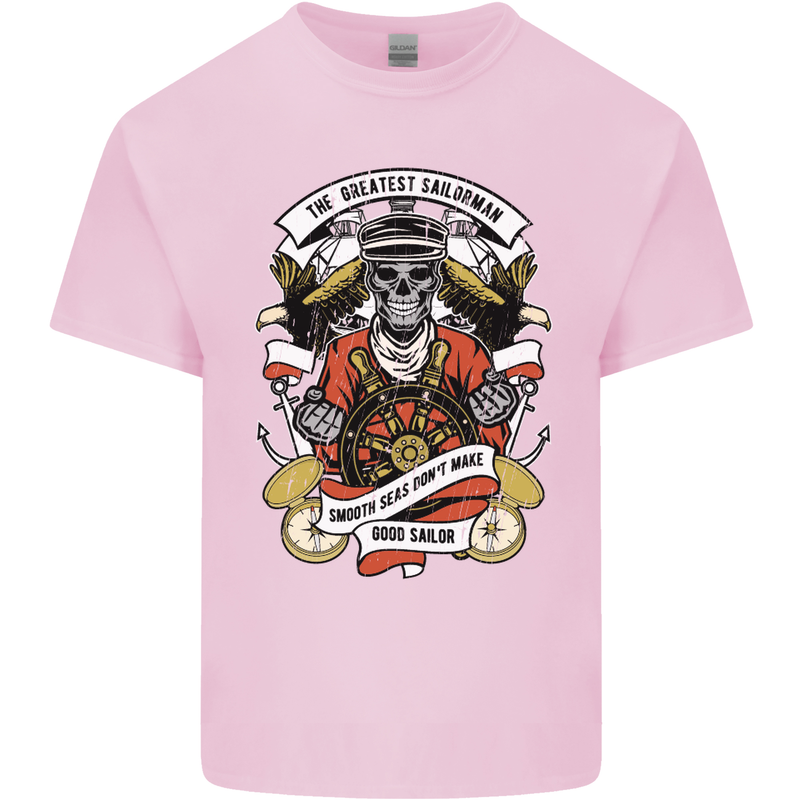 The Greatest Sailorman Sailing Sailor Mens Cotton T-Shirt Tee Top Light Pink