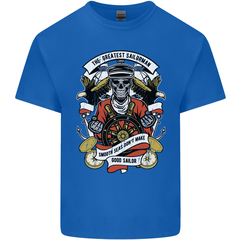 The Greatest Sailorman Sailing Sailor Mens Cotton T-Shirt Tee Top Royal Blue