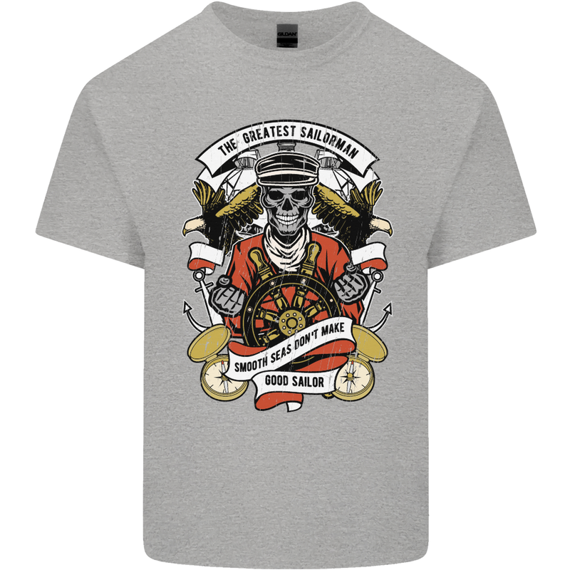 The Greatest Sailorman Sailing Sailor Mens Cotton T-Shirt Tee Top Sports Grey