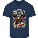 The Greatest Sailorman Sailing Sailor Mens V-Neck Cotton T-Shirt Navy Blue