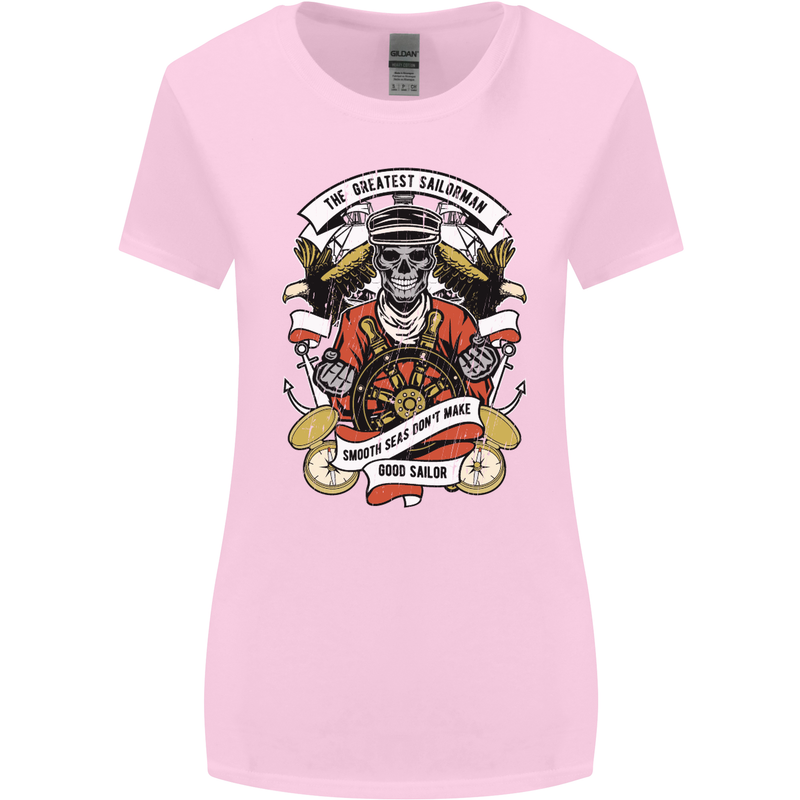 The Greatest Sailorman Sailing Sailor Womens Wider Cut T-Shirt Light Pink