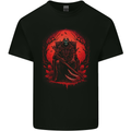 The Grim Reaper On His Throne Gothic Biker Kids T-Shirt Childrens Black