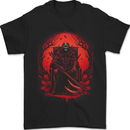 The Grim Reaper On His Throne Gothic Biker Mens T-Shirt 100% Cotton Black