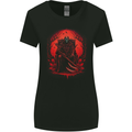 The Grim Reaper On His Throne Gothic Biker Womens Wider Cut T-Shirt Black