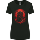 The Grim Reaper On His Throne Gothic Biker Womens Wider Cut T-Shirt Black