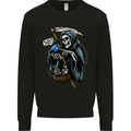 The Grim Reaper Skull Heavy Metal Gothic Kids Sweatshirt Jumper Black