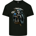 The Grim Reaper Skull Heavy Metal Gothic Kids T-Shirt Childrens Black
