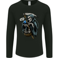 The Grim Reaper Skull Heavy Metal Gothic Mens Long Sleeve T-Shirt Black
