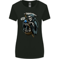 The Grim Reaper Skull Heavy Metal Gothic Womens Wider Cut T-Shirt Black
