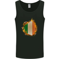 The Irish Tricolour Flag Fire Ireland Mens Vest Tank Top Black