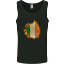 The Irish Tricolour Flag Fire Ireland Mens Vest Tank Top Black