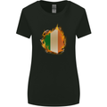 The Irish Tricolour Flag Fire Ireland Womens Wider Cut T-Shirt Black