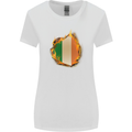 The Irish Tricolour Flag Fire Ireland Womens Wider Cut T-Shirt White