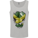 The Jamaican Flag Ripped Muscles Jamaica Mens Vest Tank Top Sports Grey