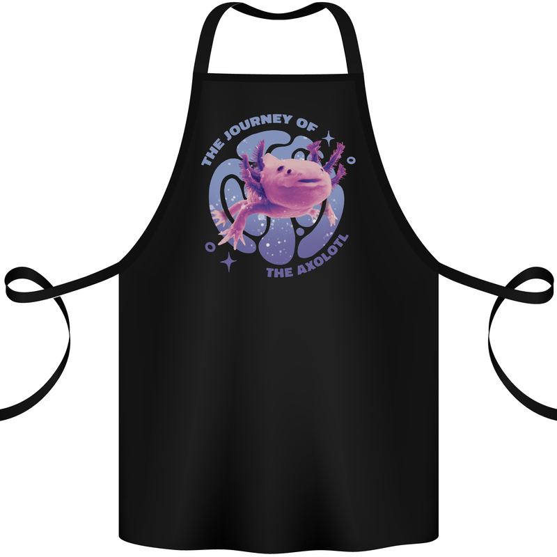 The Journey of the Axolotl Cotton Apron 100% Organic Black